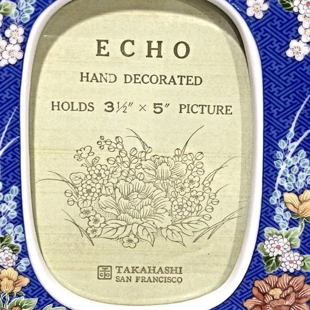 Takahashi ECHO Porcelain Easel Style Photo Frame Picture Holder 3.5